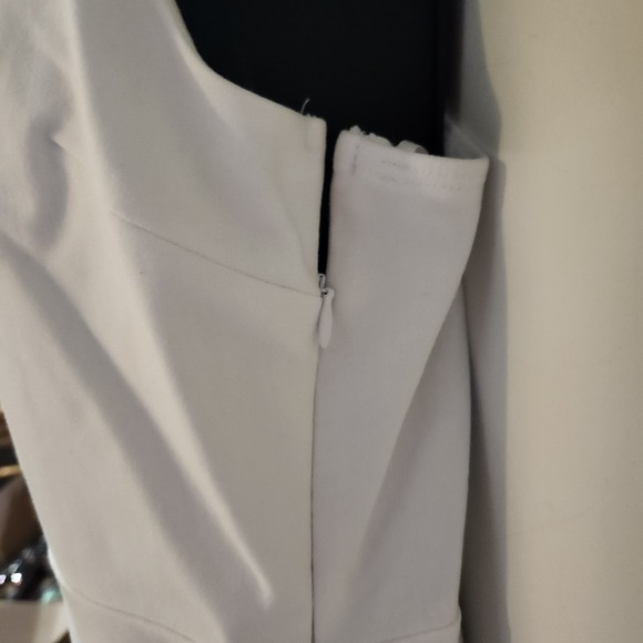 Lulus Women Strictly Romance Satin Asymmetrical Tiered Midi Dress White  L - Picture 4 of 10